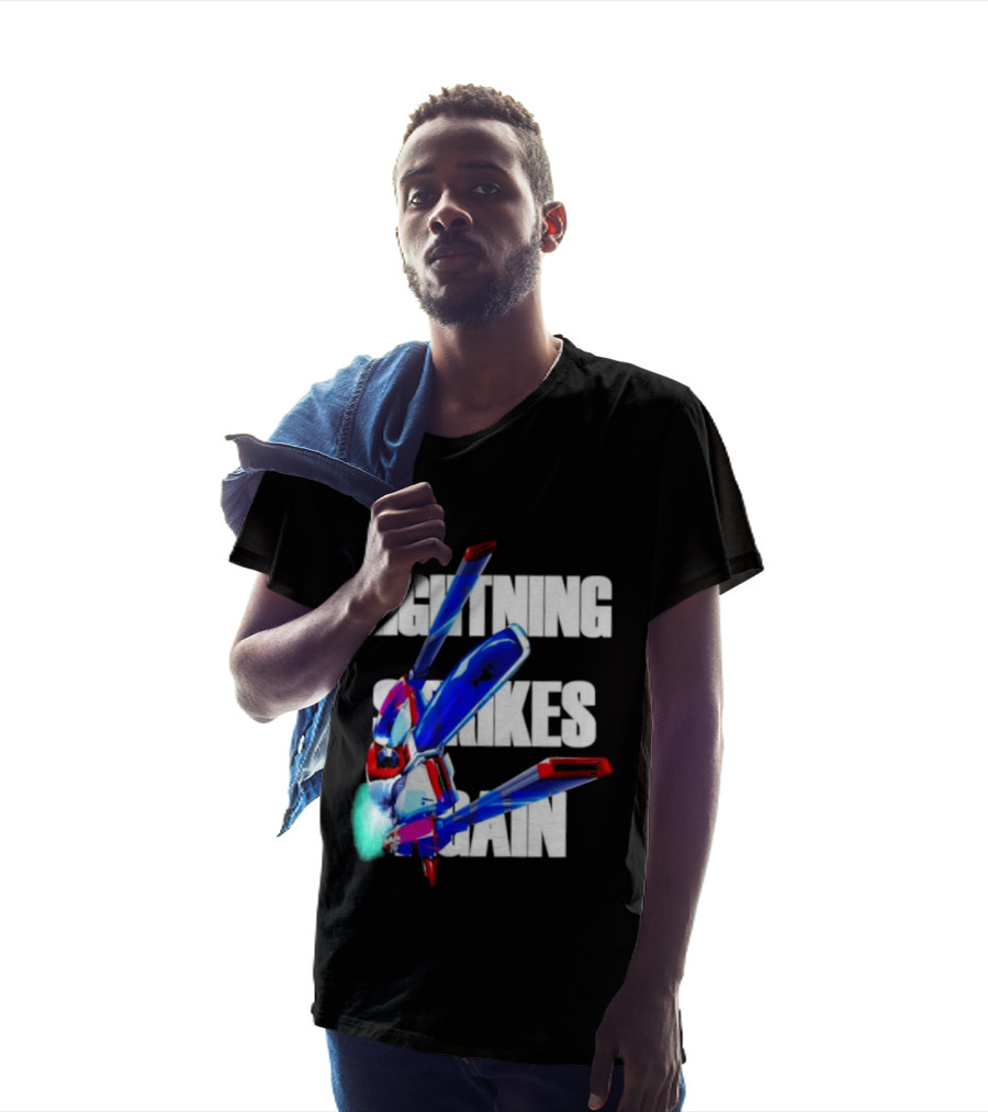 Lightning Strikes Again Gundam Mecha Robot T-Shirt