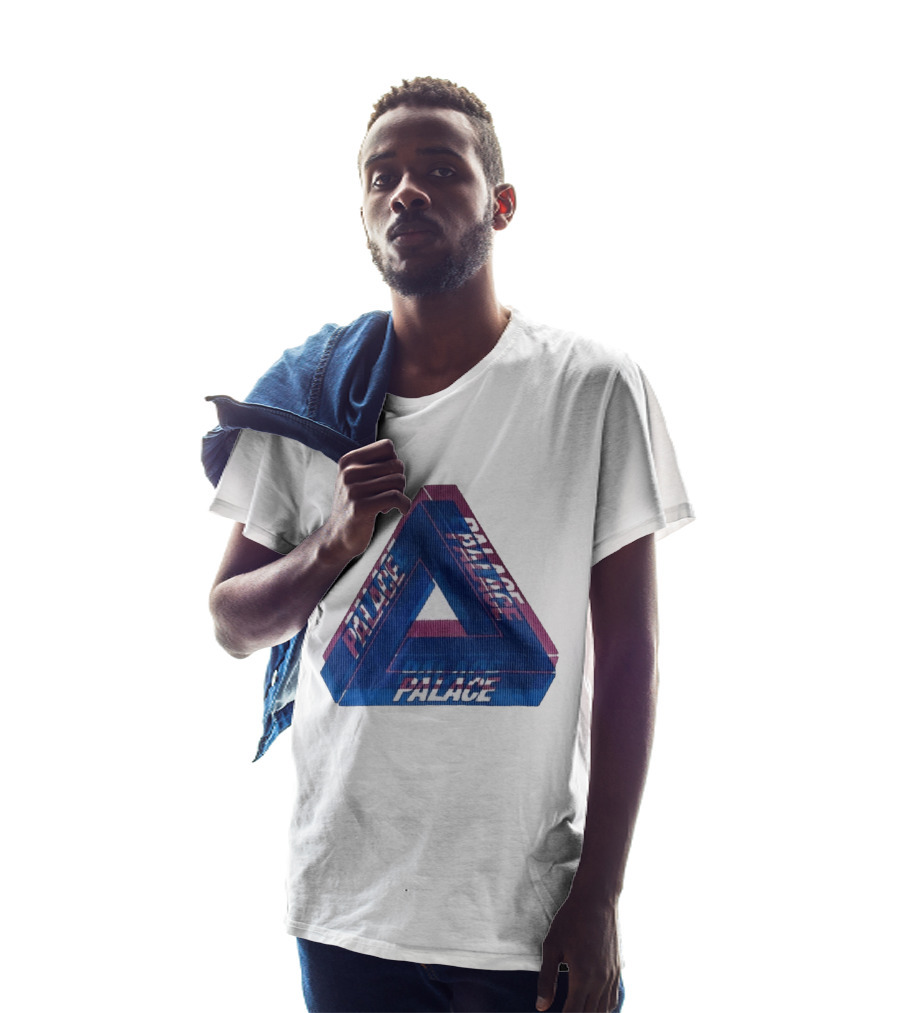 Palace Blur Tri Ferg Optical Illusion Triangles T-Shirt