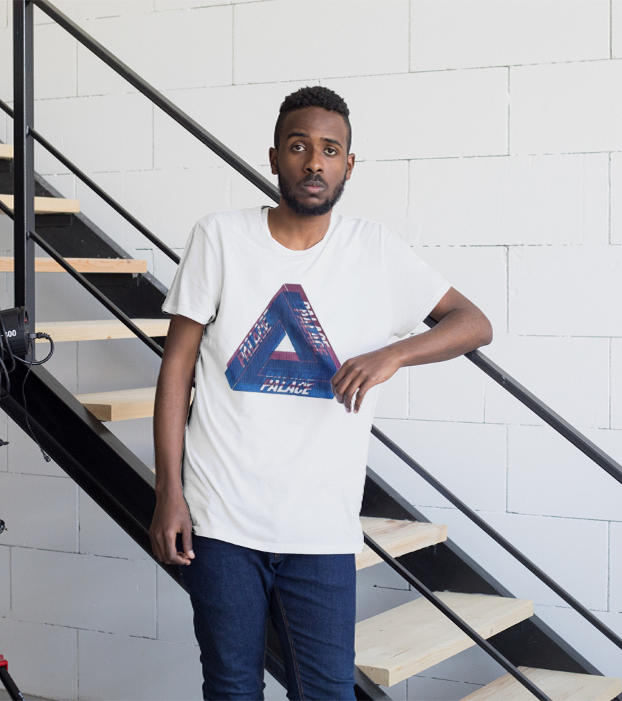 Palace Blur Tri Ferg Optical Illusion Triangles T-Shirt