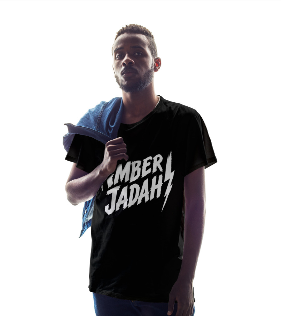 Amber Jadah Lightning Bold Text With Iconic Bolt T-Shirt
