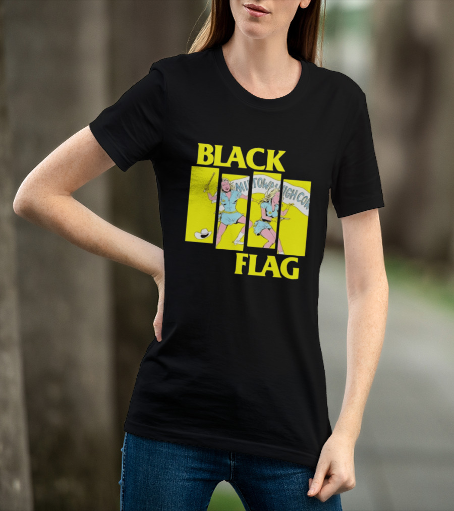 Black Flag Midtown High Comix Punk Rock Mid 20th Century T-Shirt