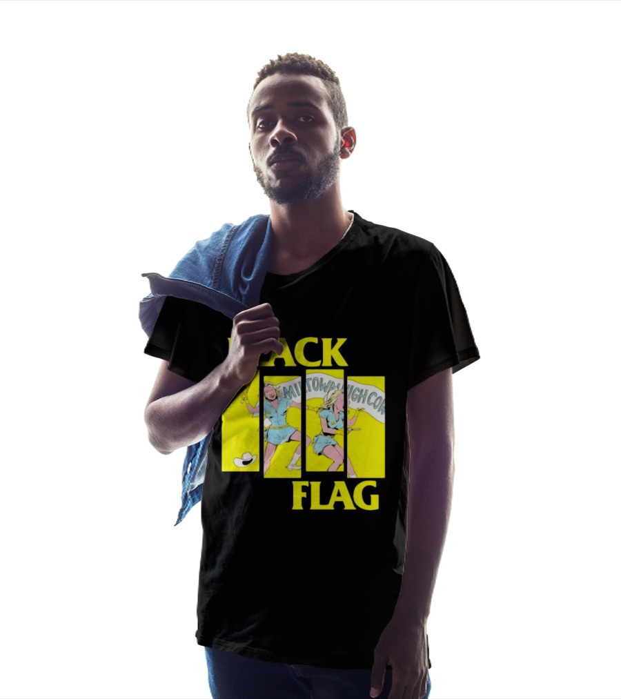 Black Flag Midtown High Comix Punk Rock Mid 20th Century T-Shirt