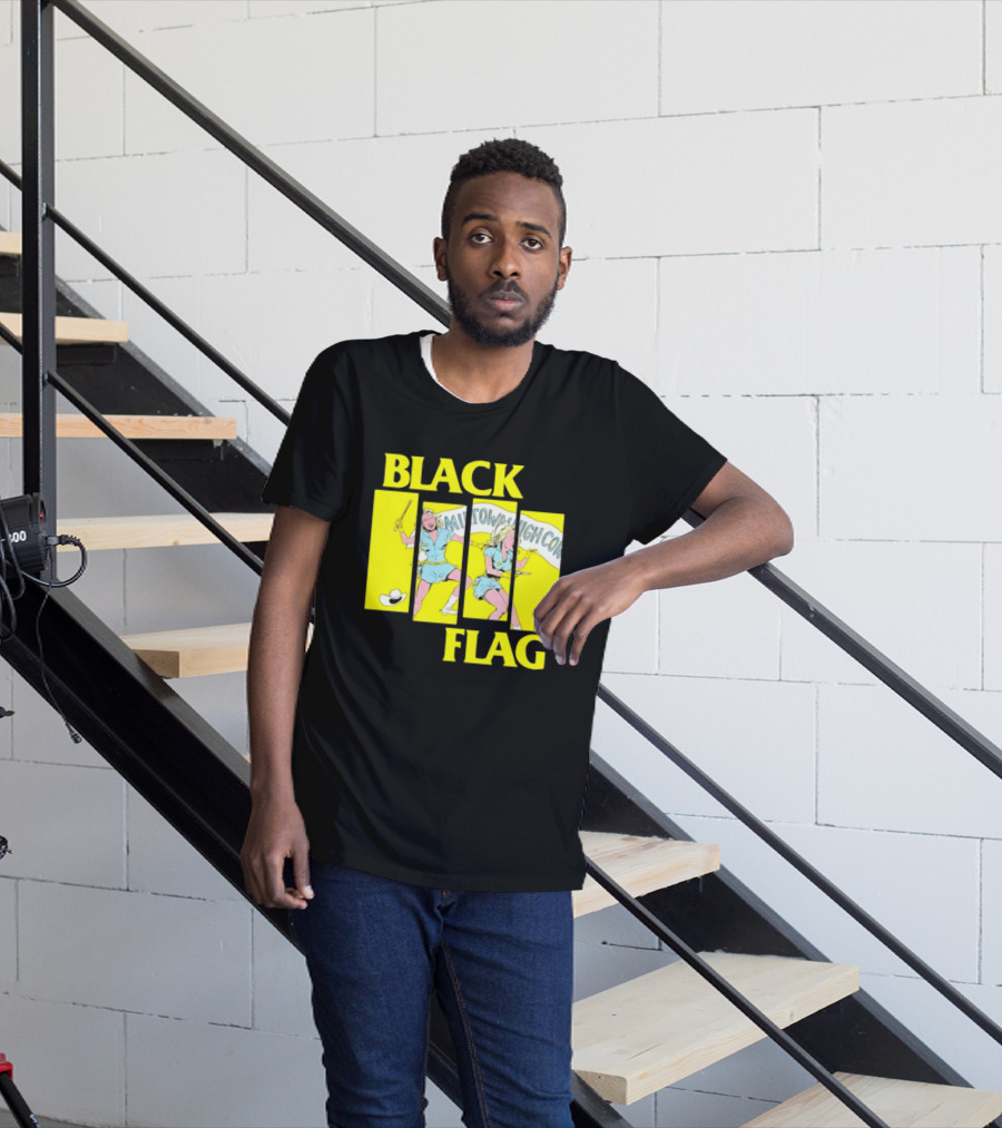 Black Flag Midtown High Comix Punk Rock Mid 20th Century T-Shirt