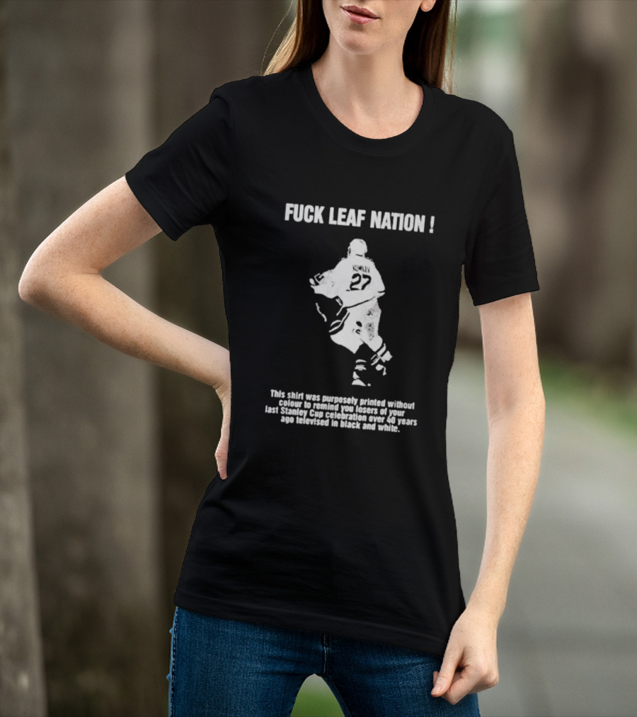 Fuck Leaf Nation Komley 27 Vintage Hockey Fan T-Shirt
