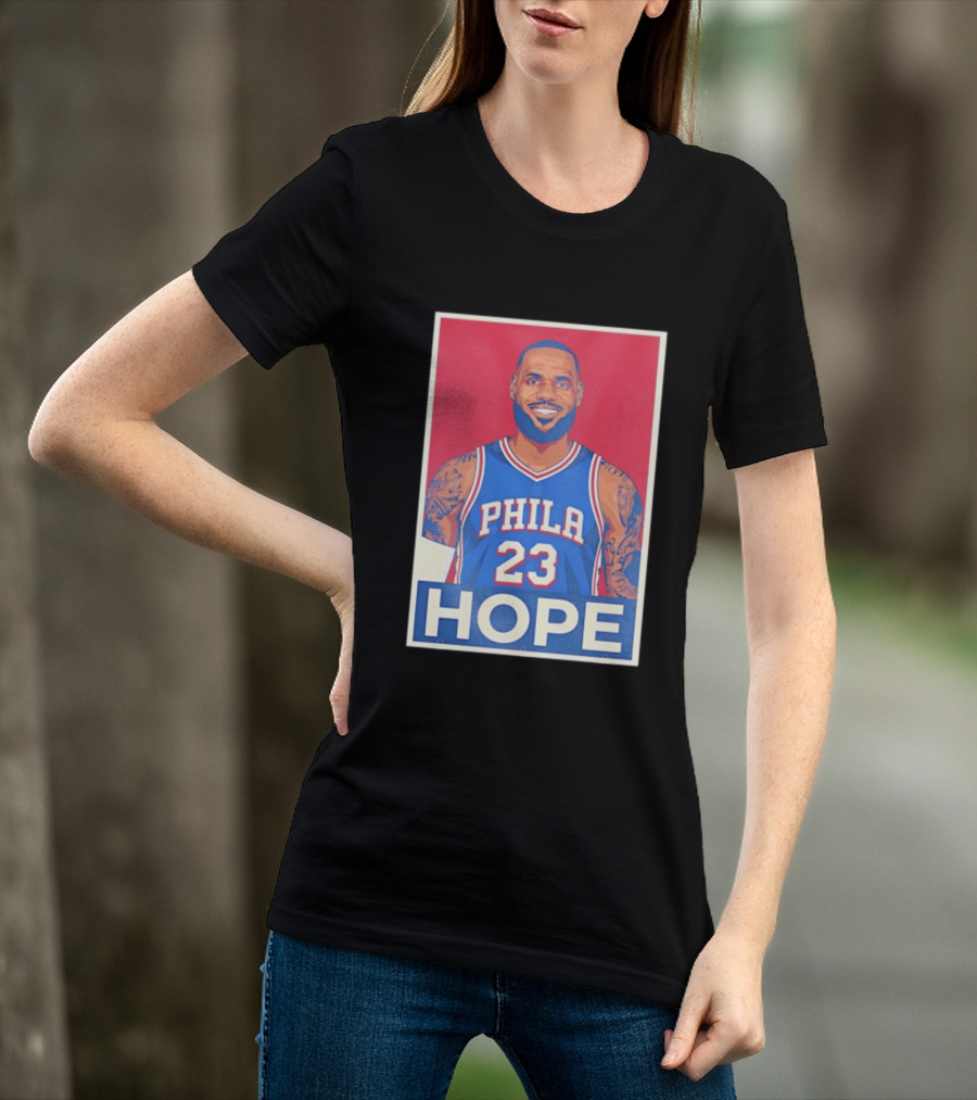 LeBron James 23 Phila Hope Basketball Jersey T-Shirt