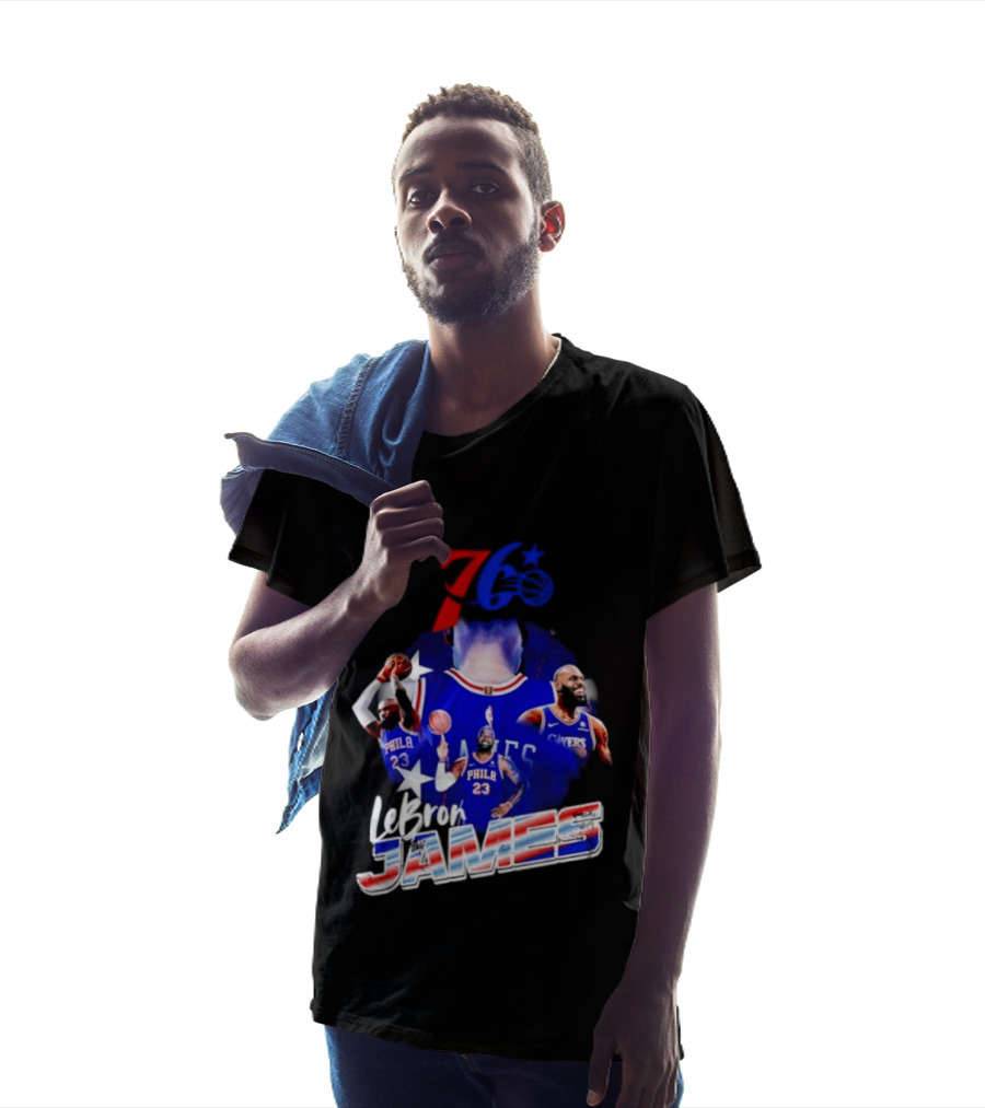 LeBron James Philadelphia 76ers 23 Player Collage T-Shirt