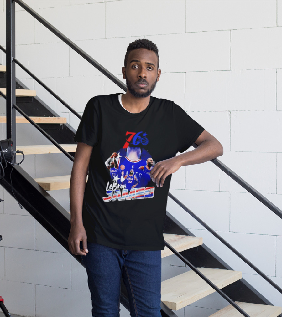LeBron James Philadelphia 76ers 23 Player Collage T-Shirt