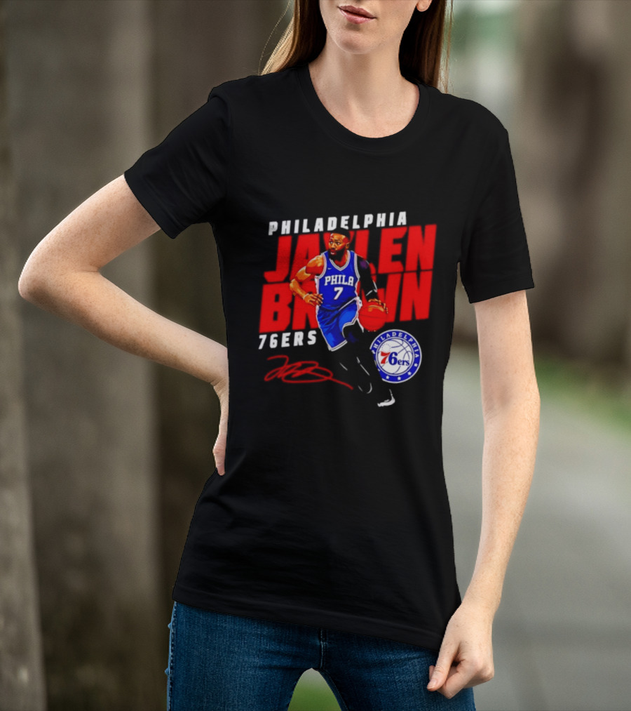 Philadelphia 76ers NBA Jalen Brown 7 Signature T-Shirt
