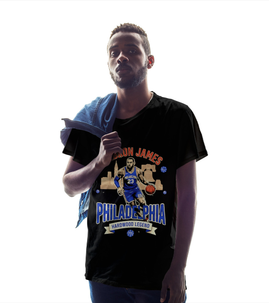 LeBron James Philadelphia Hardwood Legend Skyline Basketball 23 T-Shirt