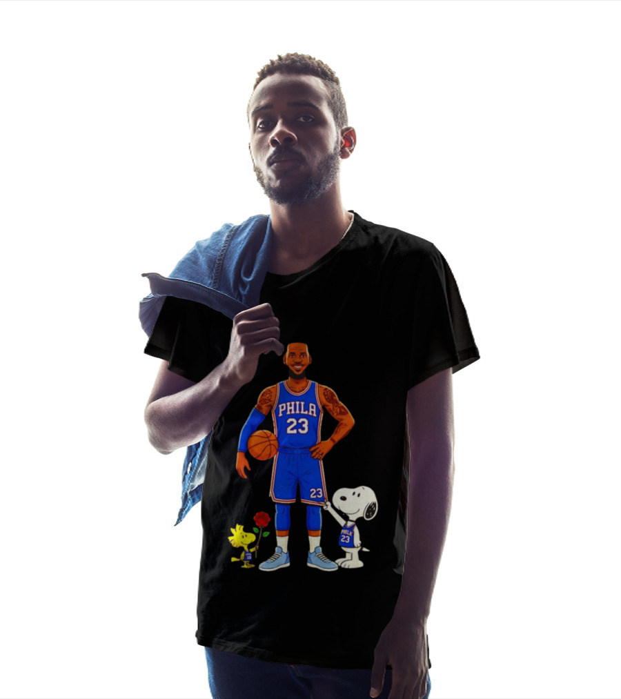 LeBron James Snoopy Woodstock Philadelphia Phila 23 Basketball T-Shirt
