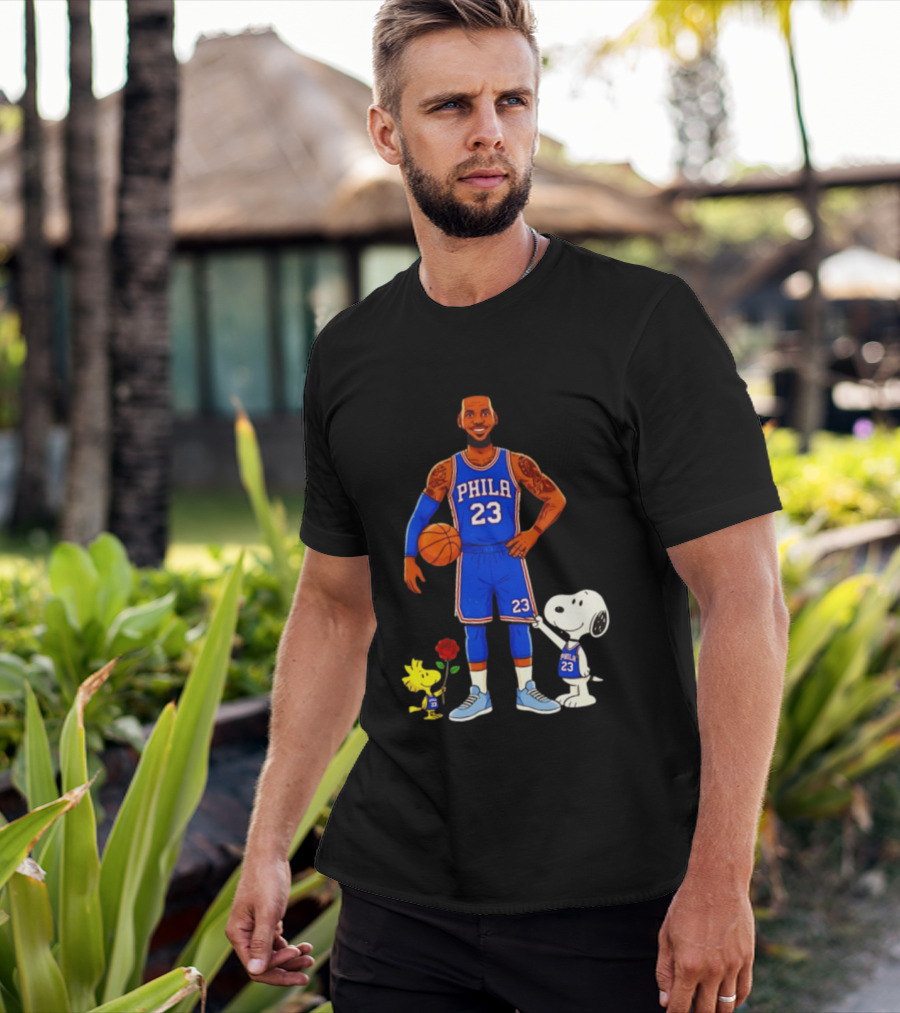 LeBron James Snoopy Woodstock Philadelphia Phila 23 Basketball T-Shirt