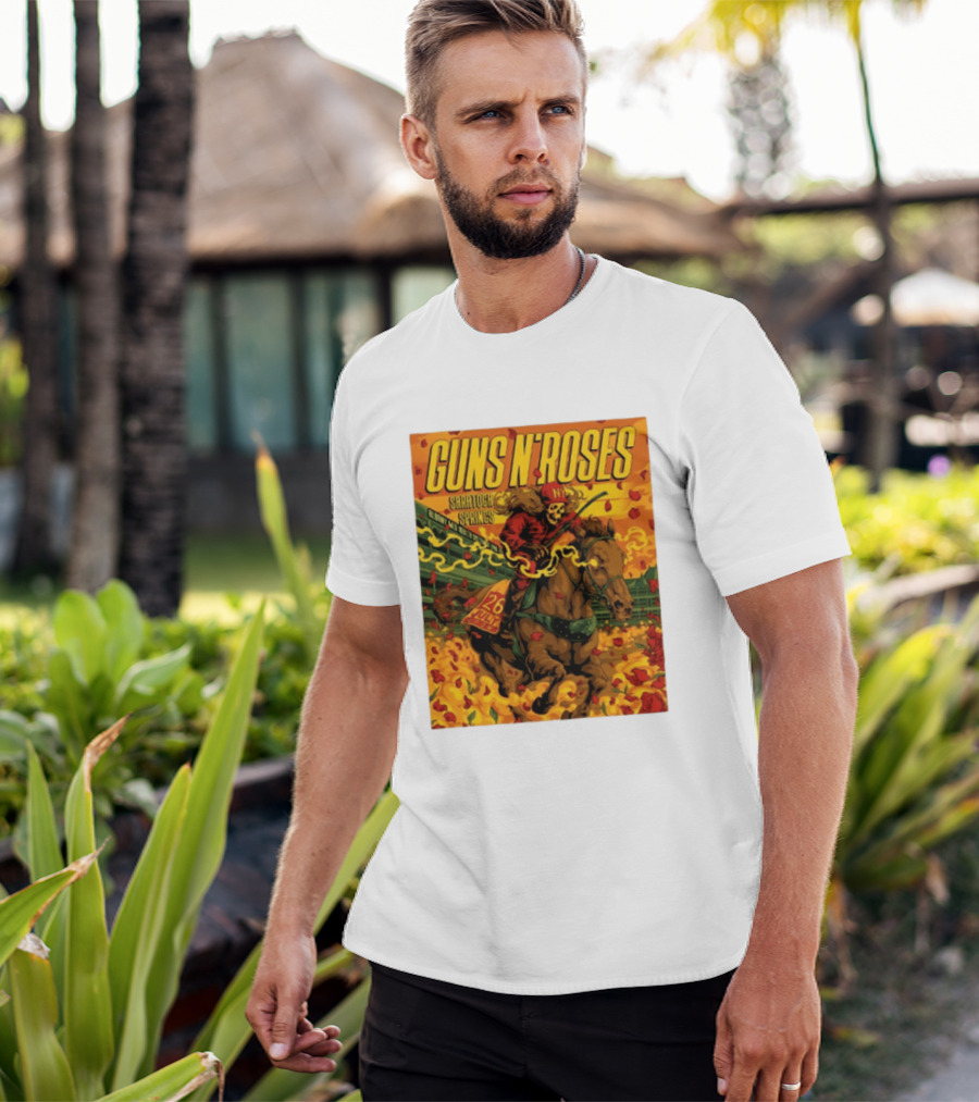 Guns N' Roses Saratoga Springs July 26 2026 Equestrian Skull Rider NY Event T-Shirt