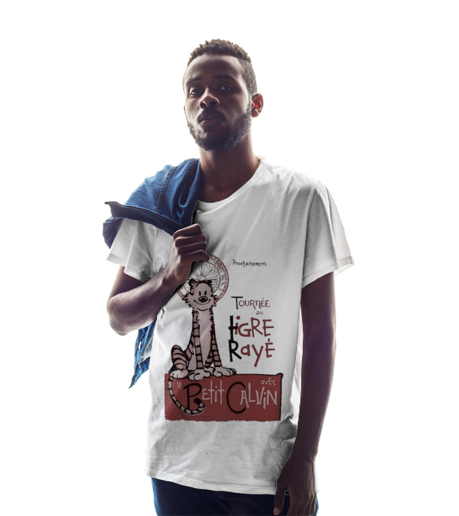 Tournée Du Tigre Raye Le Petit Calvin Avec Hobbes T-Shirt