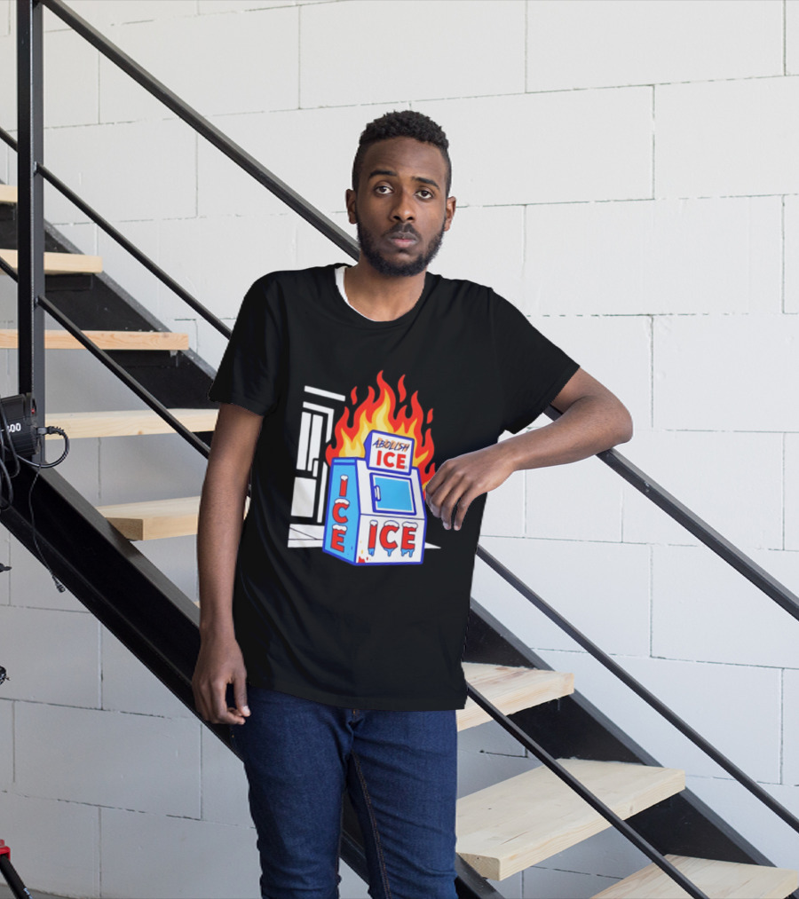 Abolish ICE Fiery Vending Machine Protest Activism T-Shirt