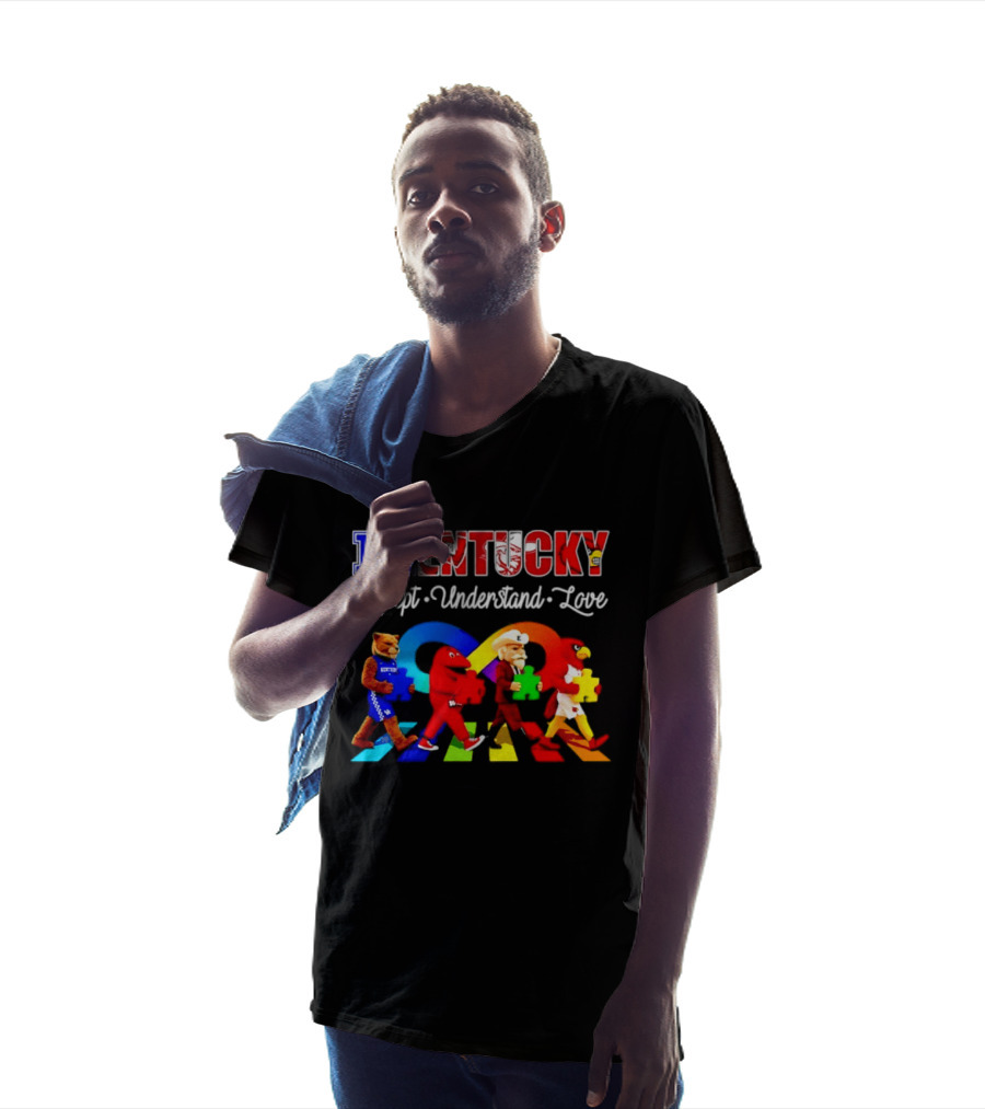 Kentucky Accept Understand Love Louisville Cardinals Puzzle Piece Parade T-Shirt