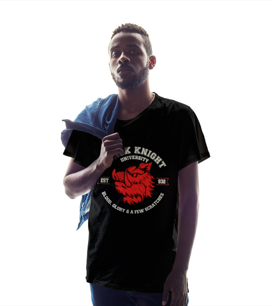 Black Knight University Est 932 Blood Glory And A Few Scratches T-Shirt