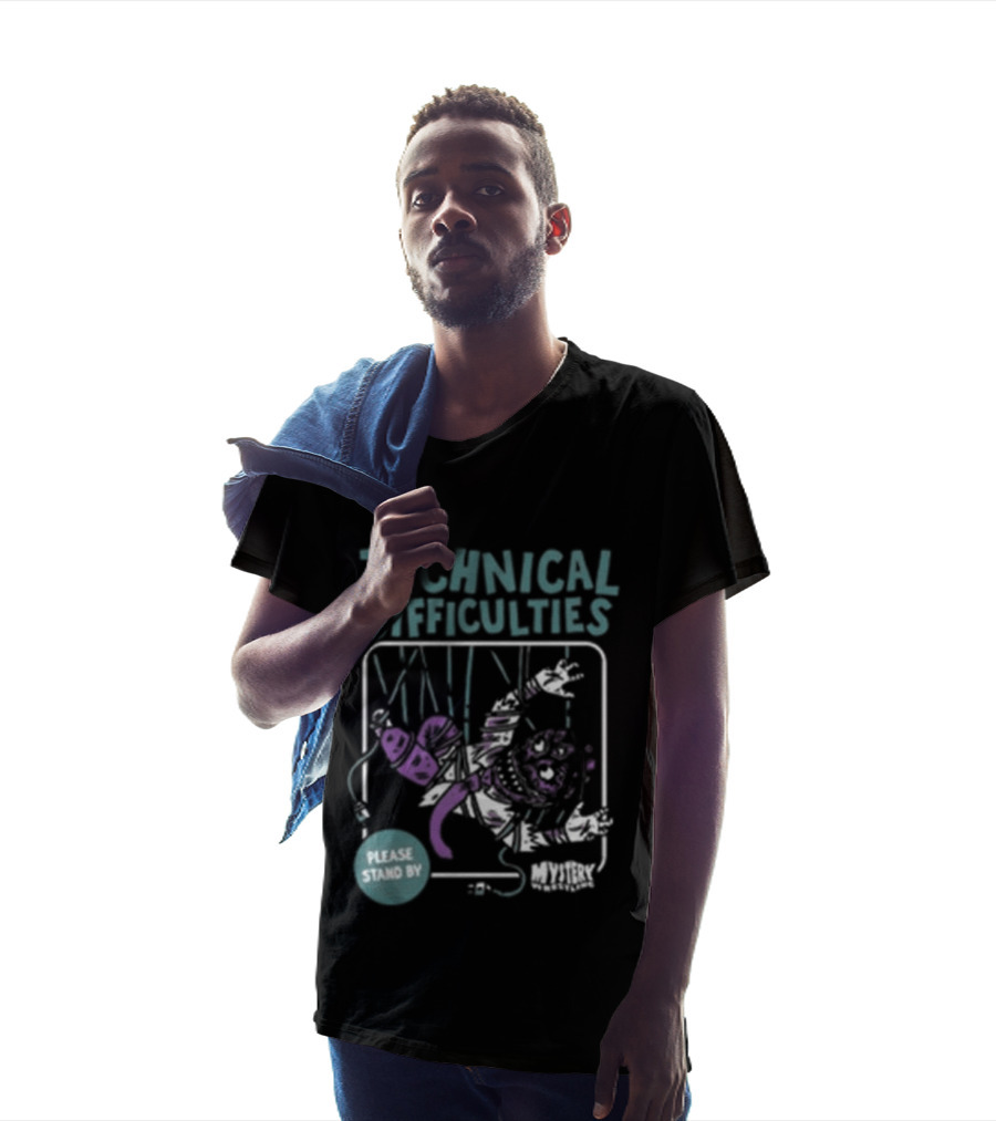 Technical Difficulties Mystery Wrestling Shop Villain Embrace Studio 54 T-Shirt