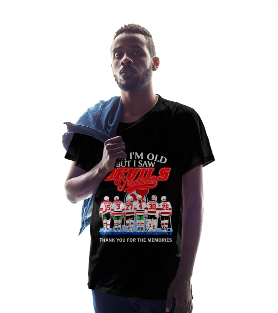Yes I'm Old But I Saw Devils Greatness MacLean Daneyko Niedermayer Brodeur Elias Thank You For The Memories T-Shirt