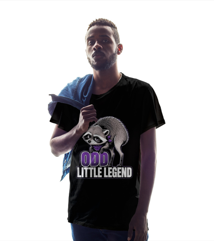 Odd Little Legend Jimothy Raccoon Purple Bandana T-Shirt
