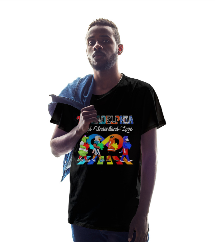 Philadelphia Mascots Accept Understand Love Puzzle Parade T-Shirt