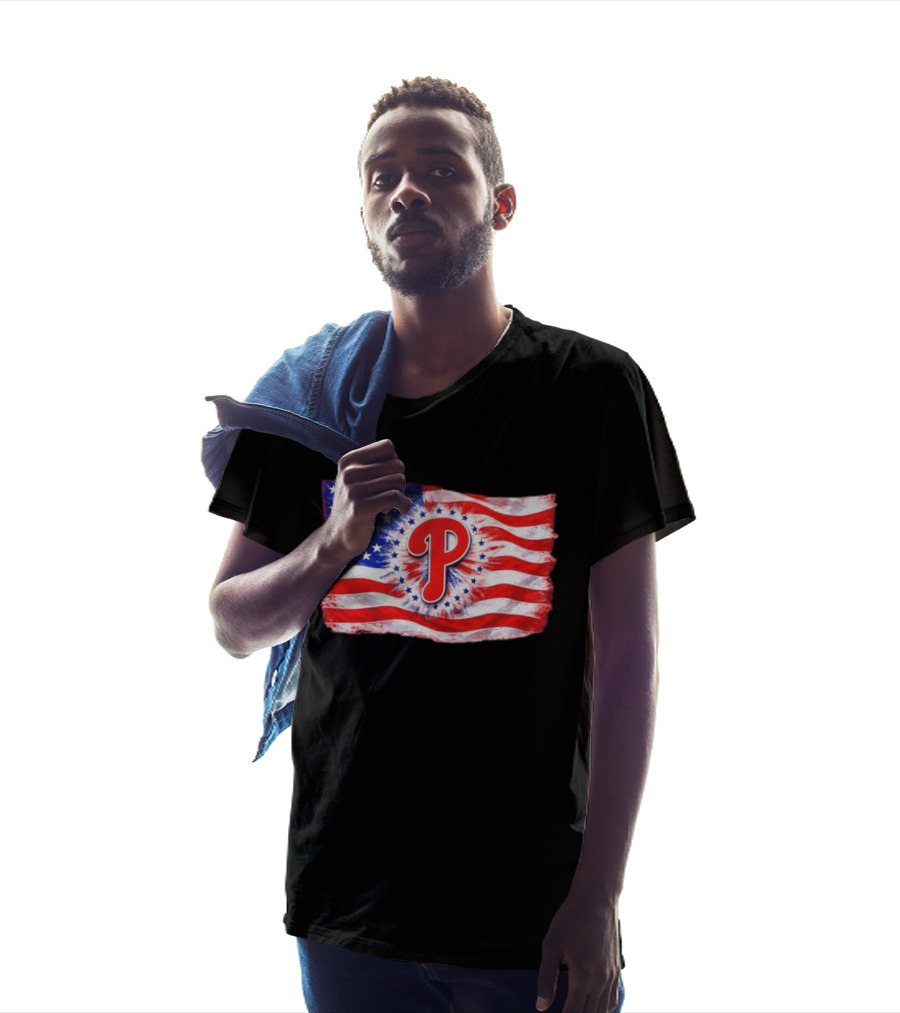 Phillies Patriotic American Flag Philadelphia Baseball 250th Anniversary Independence Day T-Shirt
