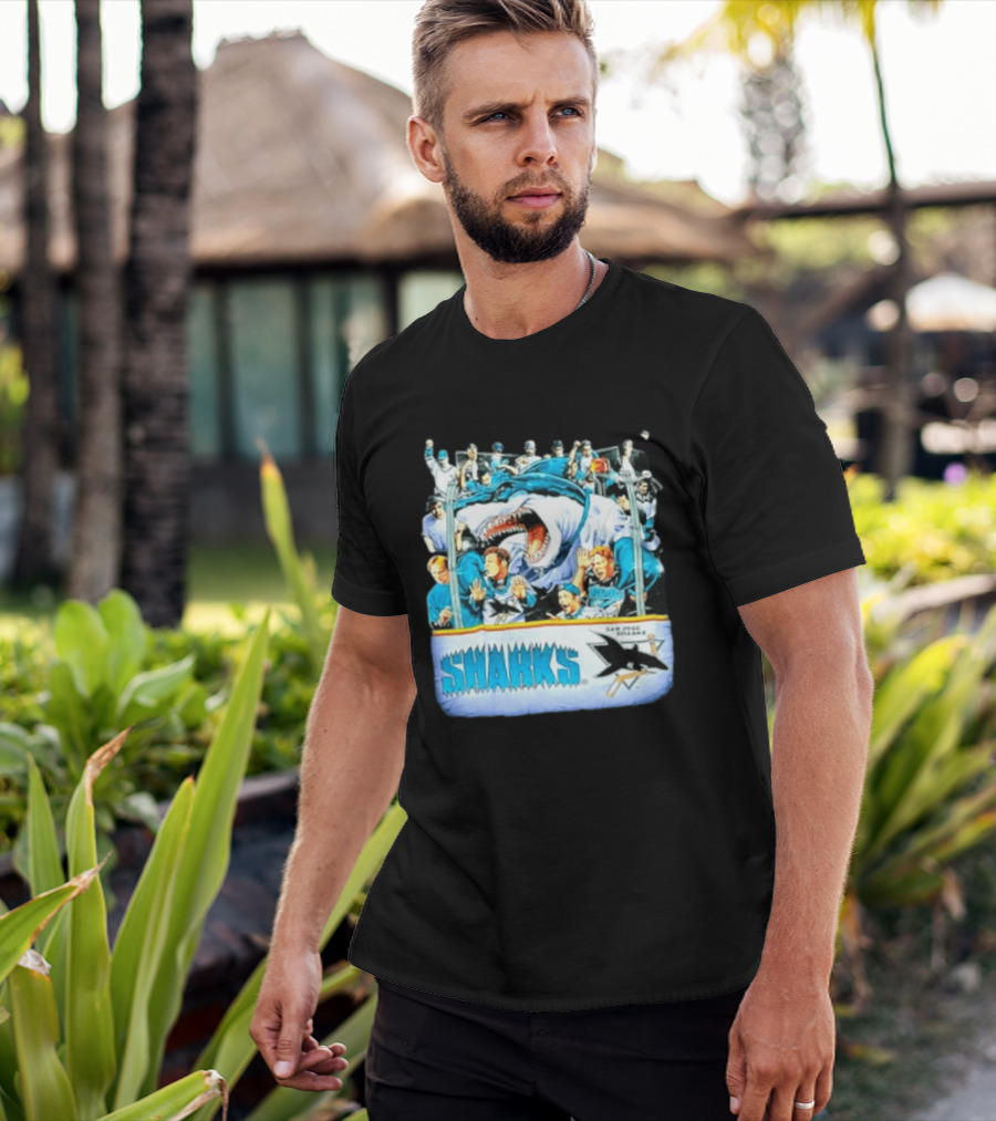 San Jose Sharks NHL Shark Attack Fans Ice Hockey T-Shirt