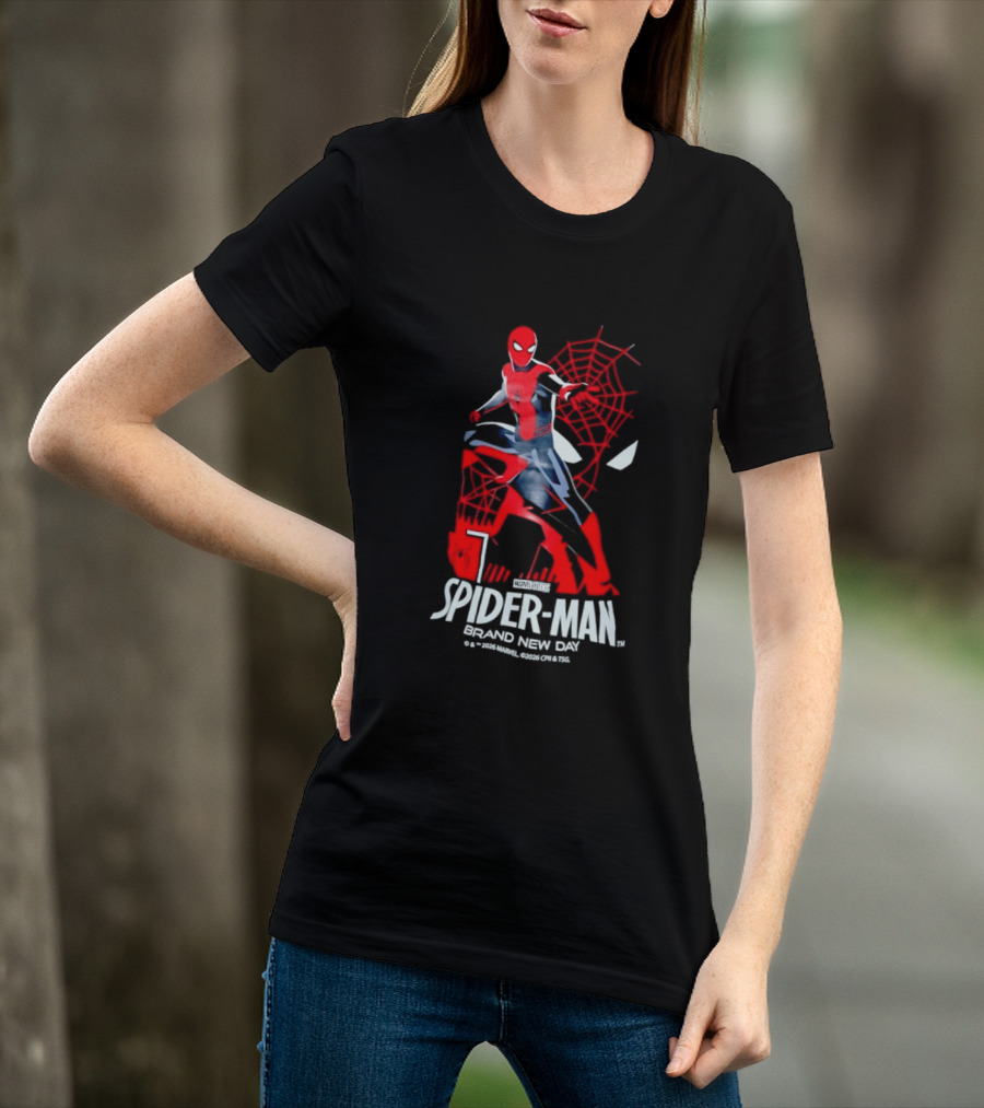 Spider Man Brand New Day 2026 Marvel Stylized Superhero T-Shirt