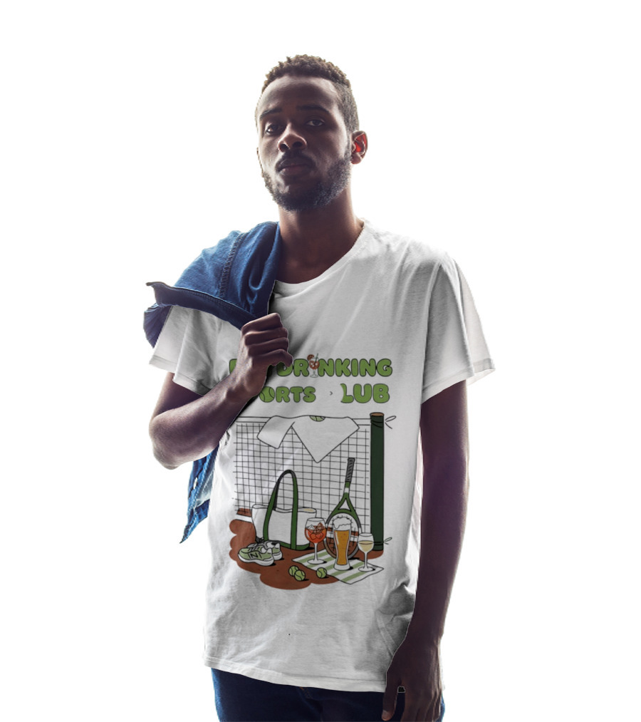 Daydrinking Sports Club Tennis Gear And Cocktails T-Shirt