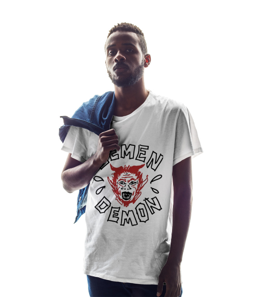 Semen Demon Devil Satanic Humor Red Demon Face T-Shirt