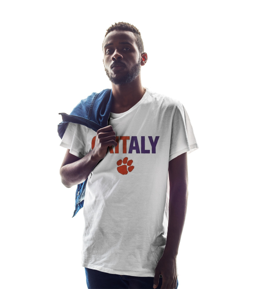 Gritaly Clemson Basketball Orange Purple Paw T-Shirt