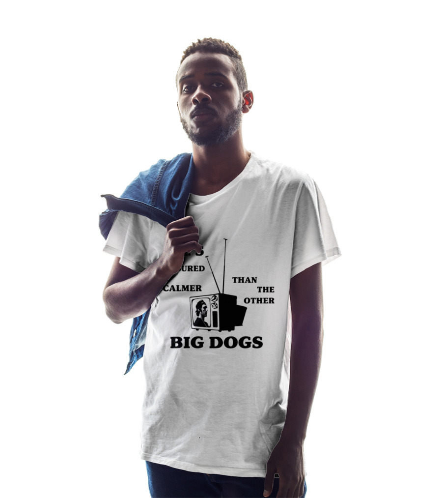 He's Measured And Calmer Than The Other Big Dogs TV Antenna T-Shirt