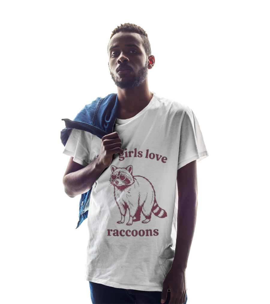 Hot Girls Love Raccoons Raccoon Animal T-Shirt