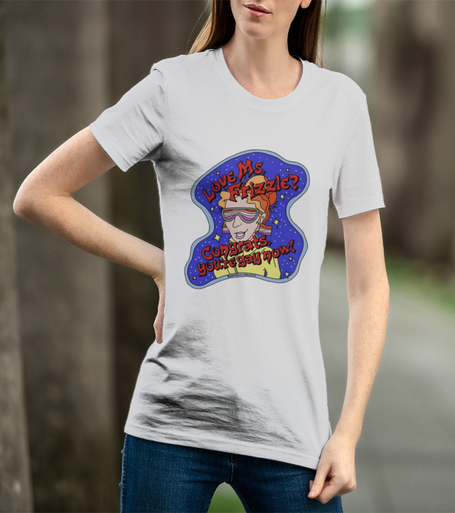 Love Ms Frizzle Congrats You're Gay Now Retro Space T-Shirt