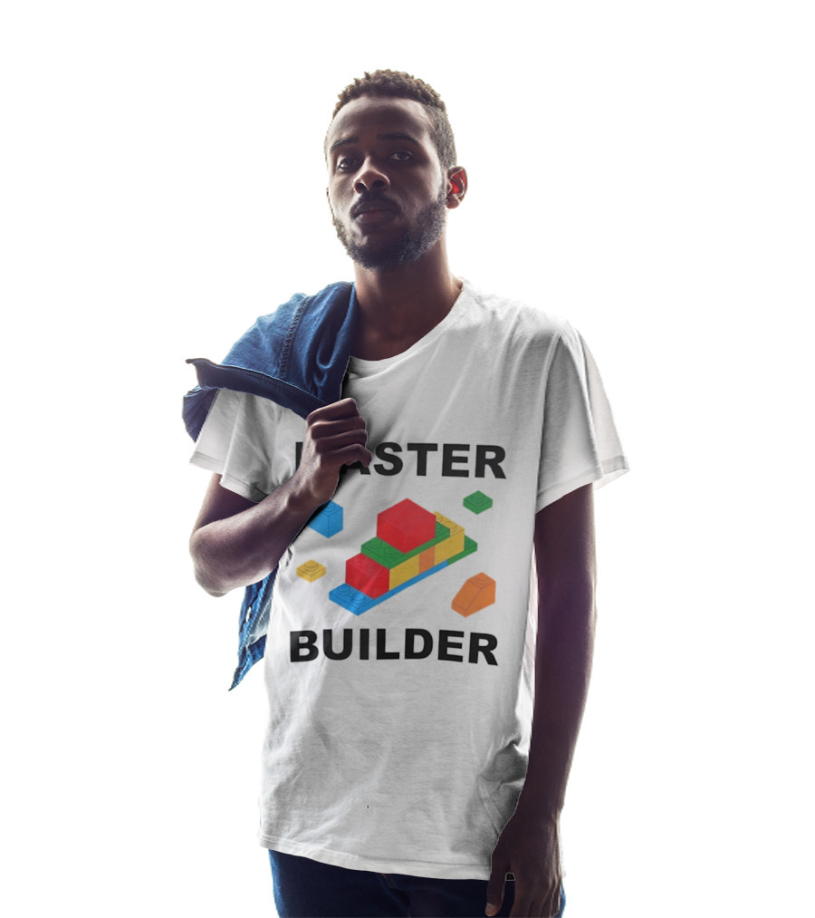 Master Builder Colorful Bricks Construction Fun T-Shirt