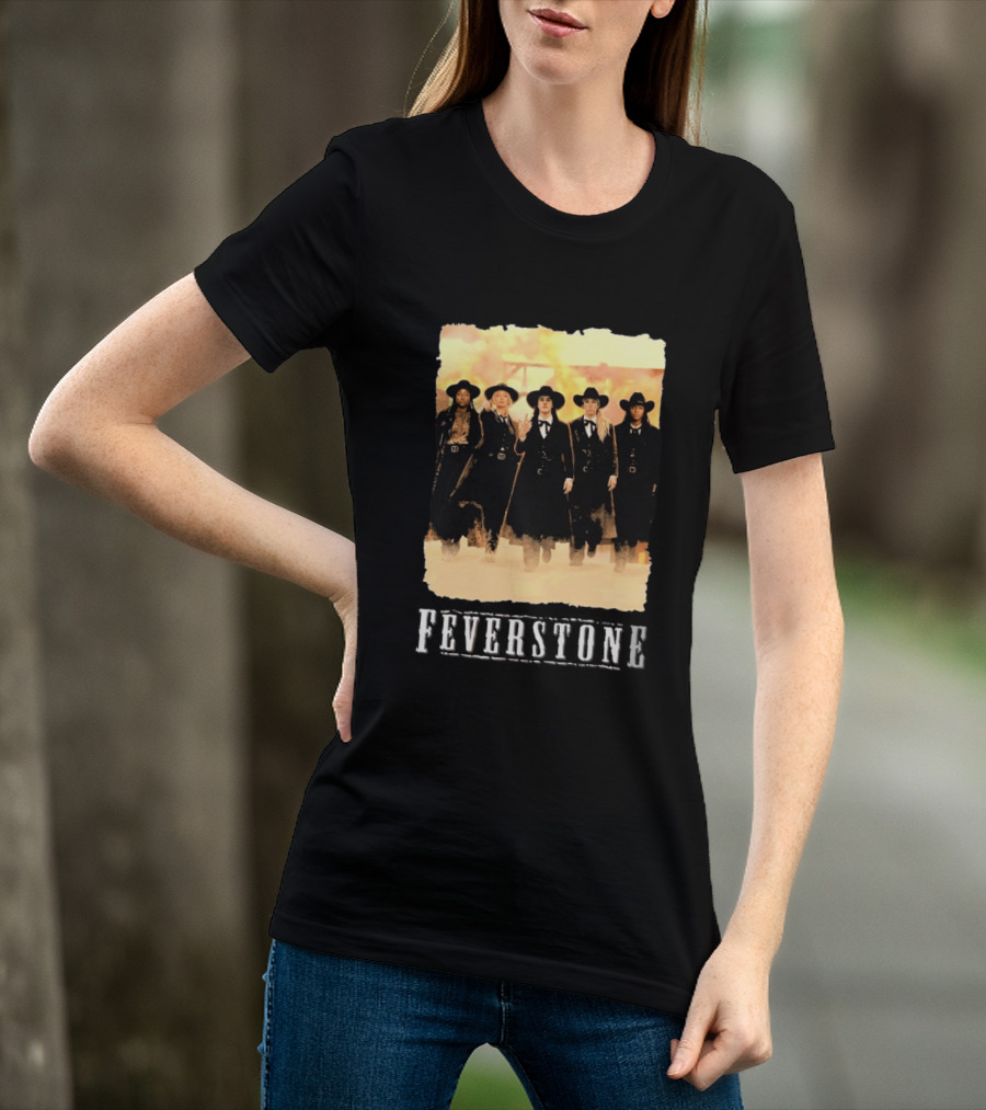 Feverstone Western Style Group In Cowboy Hats T-Shirt