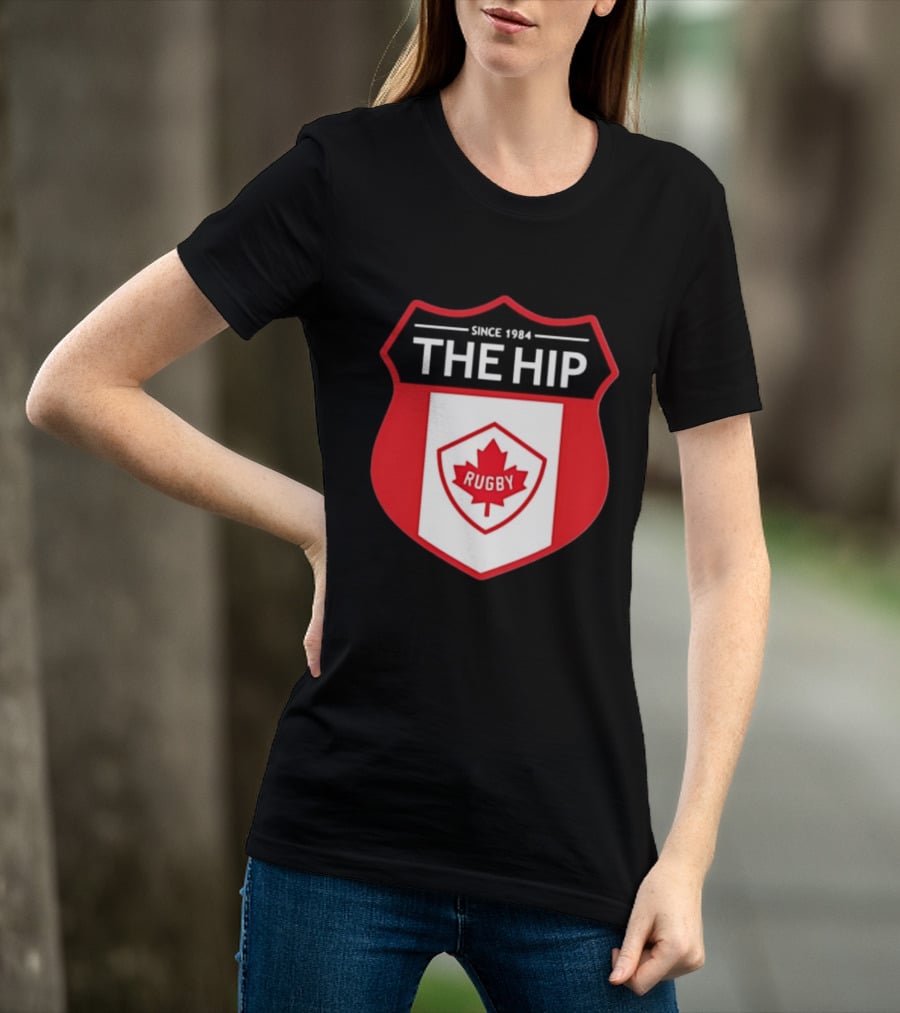 Canada Rugby The Hip Since 1984 Shield Maple Leaf Rugby T-Shirt