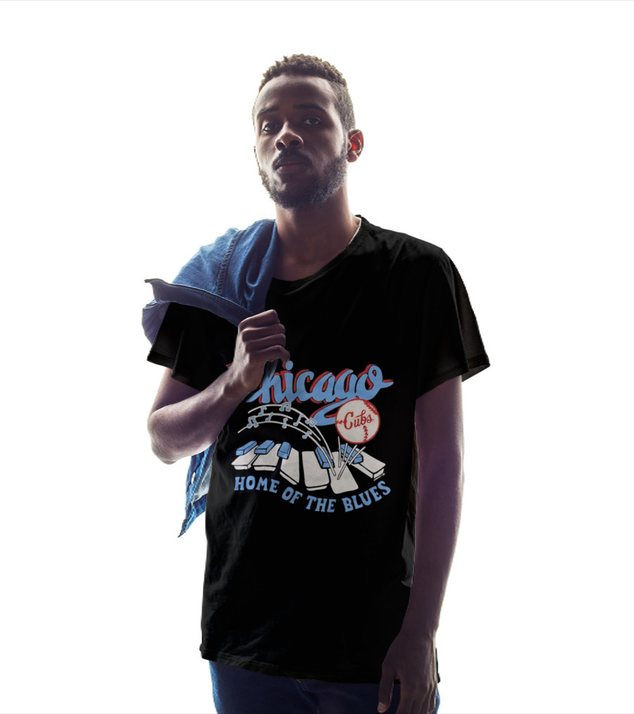 Chicago Cubs Home Of The Blues MLB Piano Keys Music Notes T-Shirt
