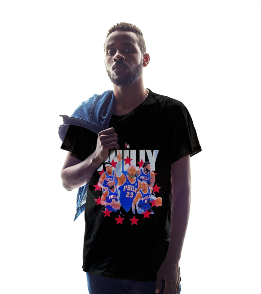 Philly LeBron James Philadelphia 76ers Basketball Mix 23 Stars T-Shirt