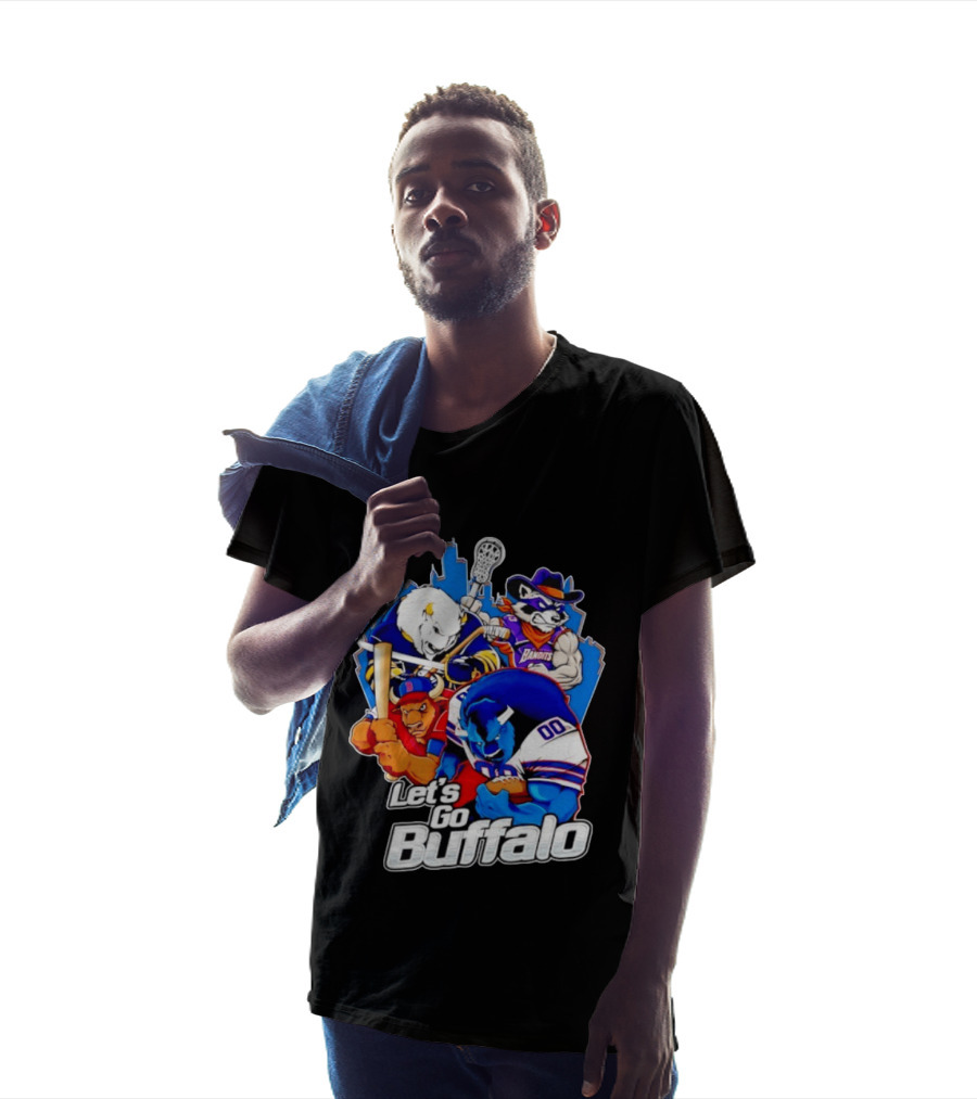 Let's Go Buffalo Bandits Sabres Bills Characters Sports Mascots T-Shirt