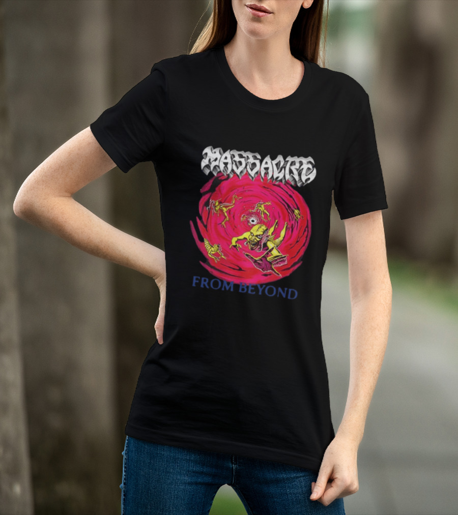 Massacre From Beyond 1991 Two Sided Horror Imagery Team T-Shirt