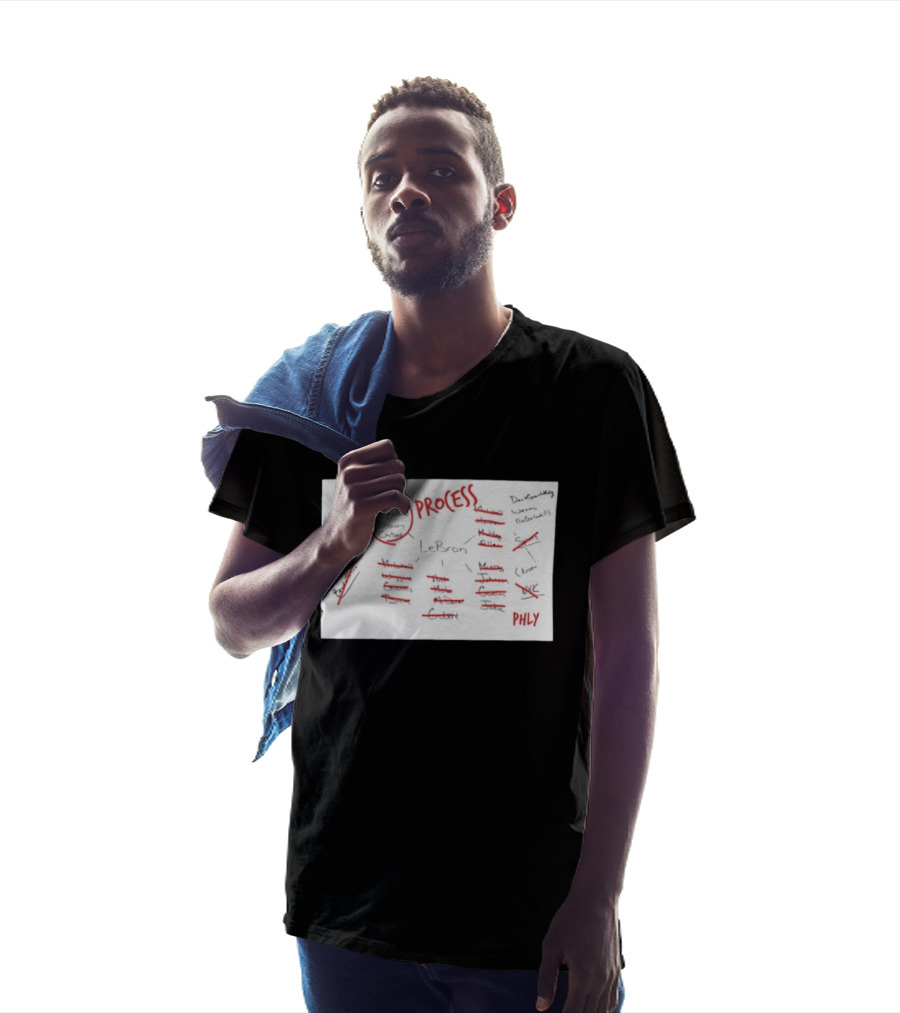 Phly LeBron Process Philadelphia 76ers Strategy Diagram T-Shirt