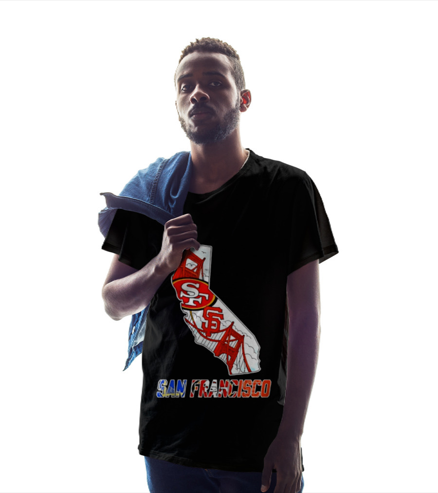 San Francisco 49ers Giants California Map T-Shirt