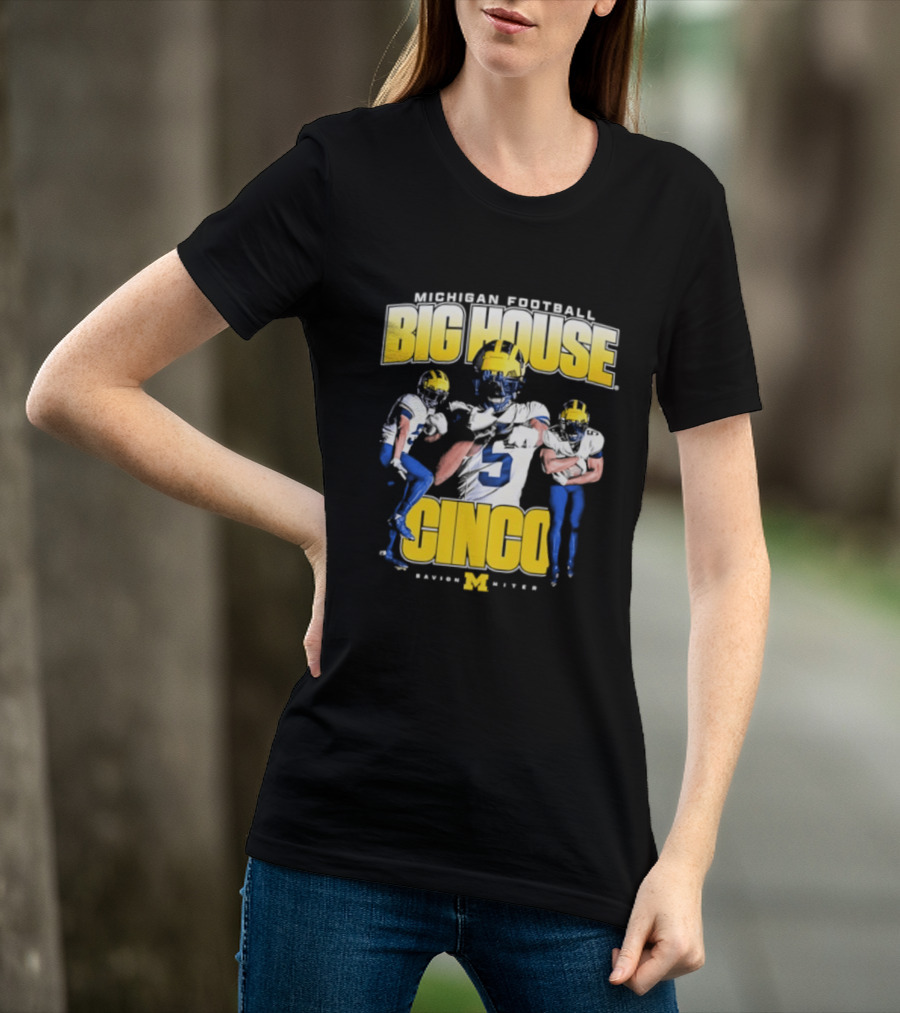 Michigan Wolverines Football Big House Cinco Savion Hiter T-Shirt