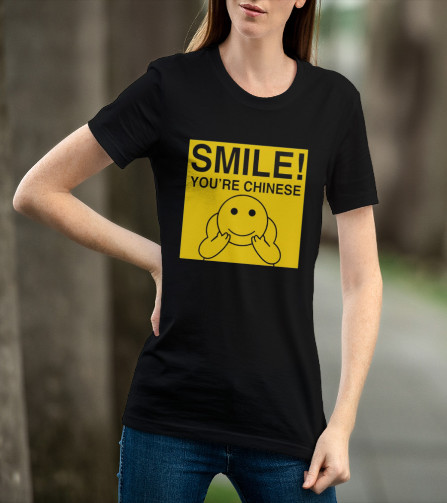SMILE You're Chinese Sticker Emoticon Sign Yellow T-Shirt