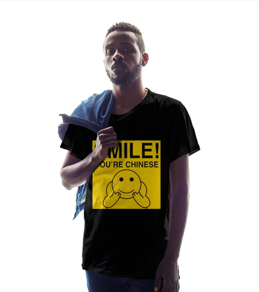 SMILE You're Chinese Sticker Emoticon Sign Yellow T-Shirt