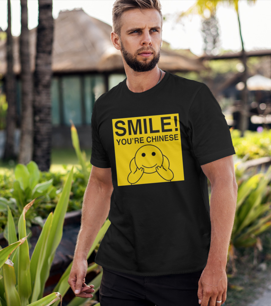 SMILE You're Chinese Sticker Emoticon Sign Yellow T-Shirt