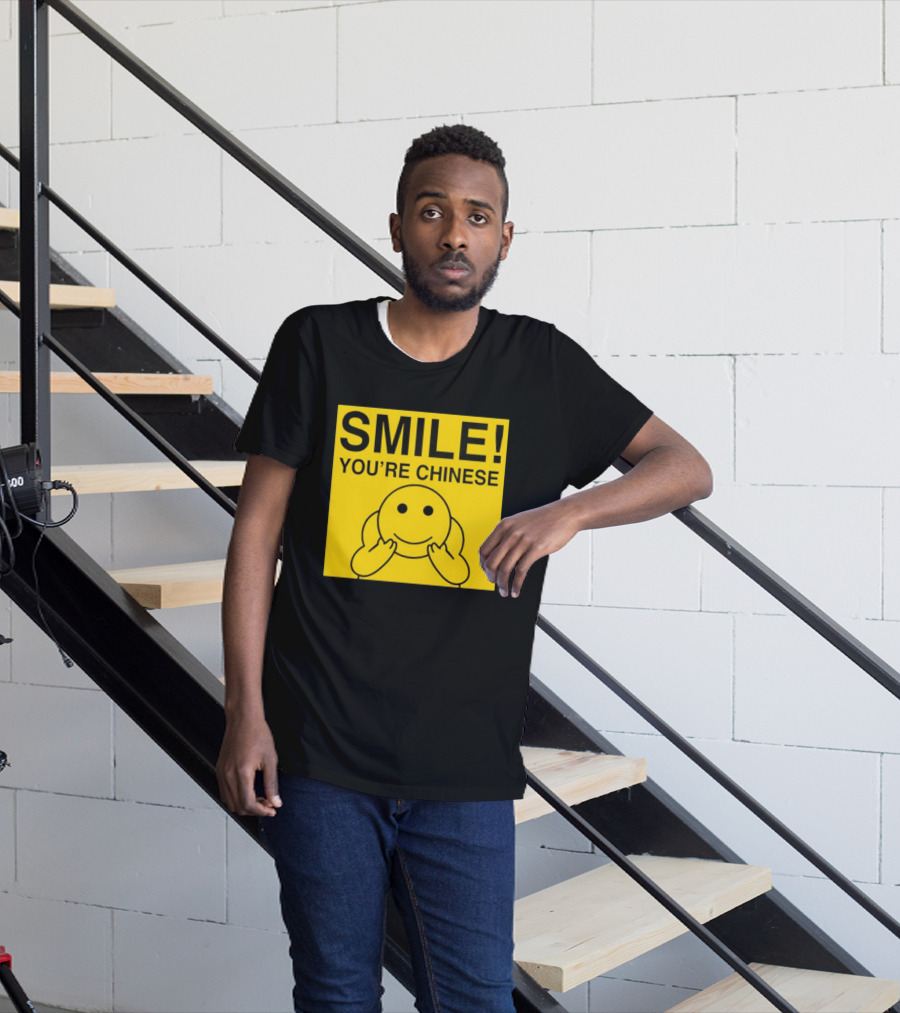 SMILE You're Chinese Sticker Emoticon Sign Yellow T-Shirt
