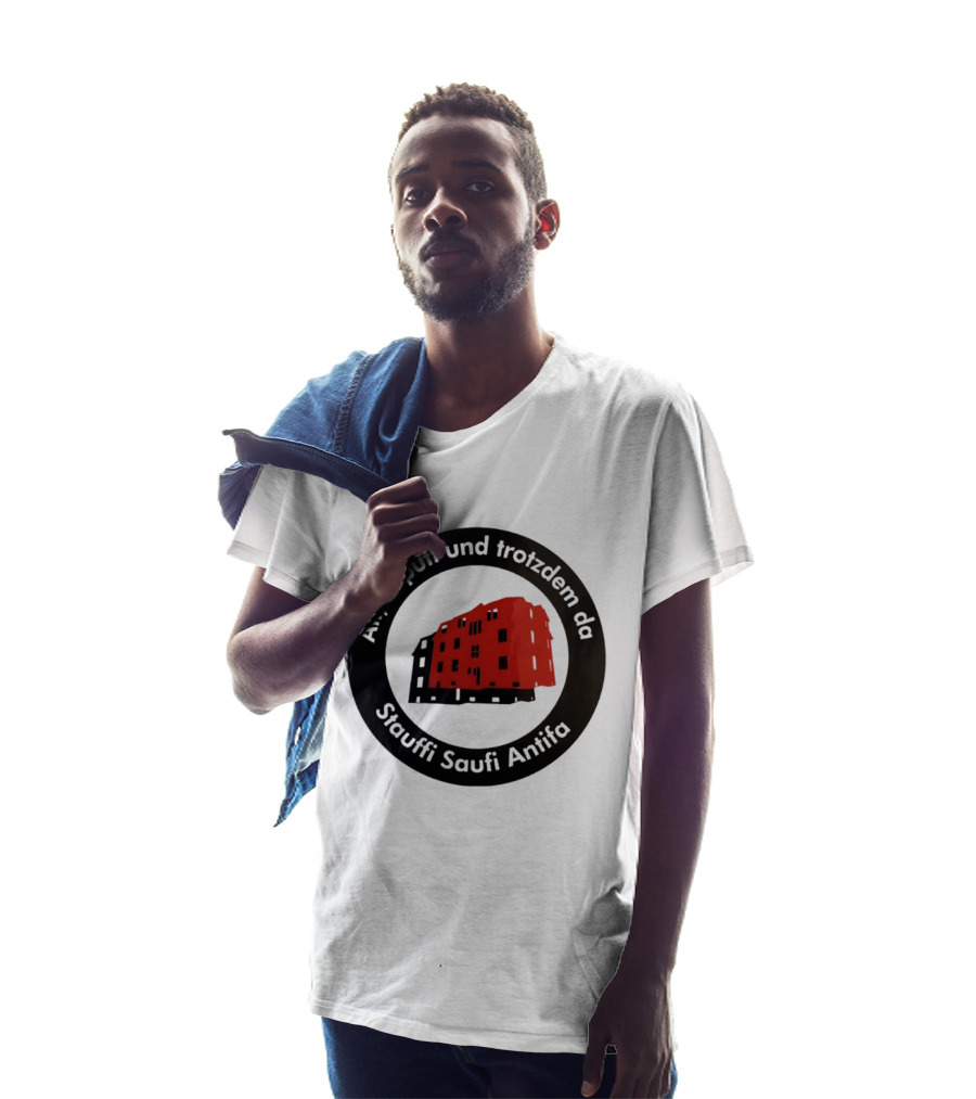 Alt Kaputt Trotzdem Da Stauffi Saufi Antifa Red Building T-Shirt