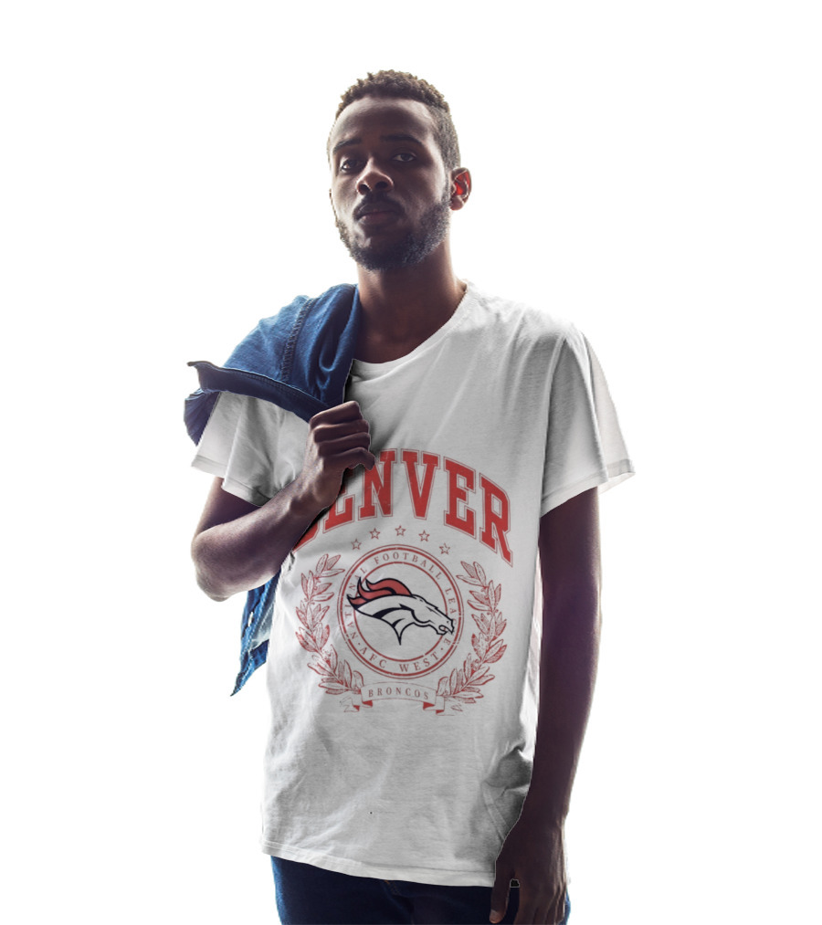 Denver Broncos AFC West National Football League Team Crest T-Shirt