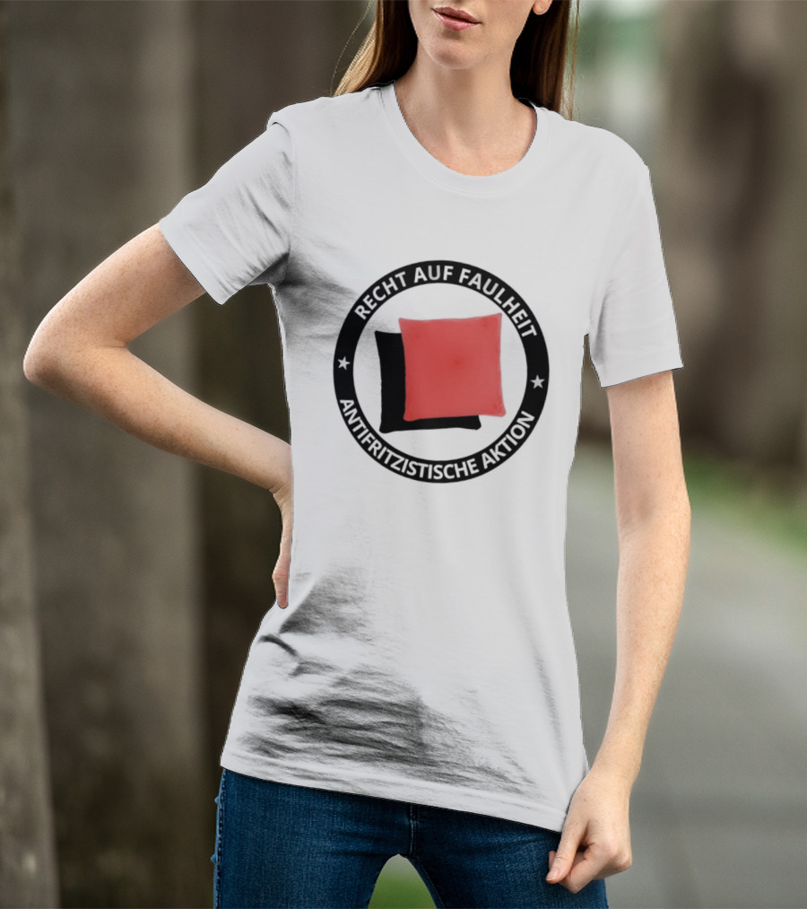 Recht Auf Faulheit Antifritzistische Aktion Rotes Kissen T-Shirt